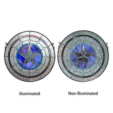 Load image into Gallery viewer, RADIANCE goods Star Stained Glass Window Panel 24&quot;x24&quot;
