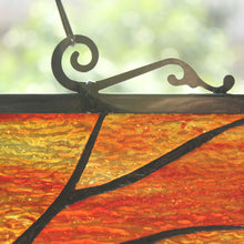 Load image into Gallery viewer, RADIANCE goods Landscape Stained Glass Window Panel 24.21&quot;x17.52&quot;
