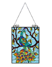 Load image into Gallery viewer, RADIANCE goods Animal Tiffany-Style Stained Glass Verical Hanging Window Panel 25&quot; Tall
