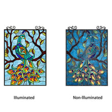 Load image into Gallery viewer, RADIANCE goods Animal Tiffany-Style Stained Glass Verical Hanging Window Panel 25&quot; Tall
