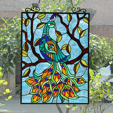 Load image into Gallery viewer, RADIANCE goods Animal Tiffany-Style Stained Glass Verical Hanging Window Panel 25&quot; Tall
