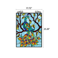 Load image into Gallery viewer, RADIANCE goods Animal Tiffany-Style Stained Glass Verical Hanging Window Panel 25&quot; Tall
