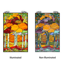 Load image into Gallery viewer, RADIANCE goods Tiffany-Style Stained Glass Verical Hanging Window Panel 33&quot; Tall
