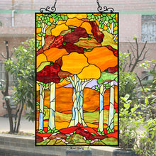 Load image into Gallery viewer, RADIANCE goods Tiffany-Style Stained Glass Verical Hanging Window Panel 33&quot; Tall
