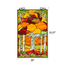 Load image into Gallery viewer, RADIANCE goods Tiffany-Style Stained Glass Verical Hanging Window Panel 33&quot; Tall
