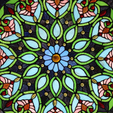 Load image into Gallery viewer, RADIANCE goods Victorian Stained Glass Window Panel 26&quot;x26&quot;
