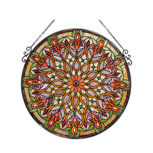 Load image into Gallery viewer, RADIANCE goods Victorian Stained Glass Window Panel 26&quot;x26&quot;
