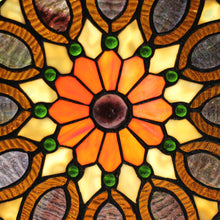 Load image into Gallery viewer, RADIANCE goods Victorian Stained Glass Window Panel 26&quot;x26&quot;
