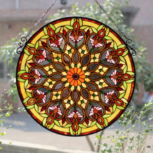 Load image into Gallery viewer, RADIANCE goods Victorian Stained Glass Window Panel 26&quot;x26&quot;
