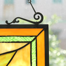Load image into Gallery viewer, RADIANCE goods Victorian Stained Glass Window Panel 24.61&quot;x17.72&quot;
