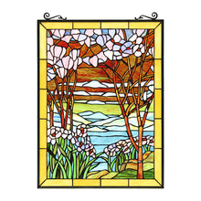 Load image into Gallery viewer, RADIANCE goods Landscape Stained Glass Window Panel 25&quot;x17.72&quot;
