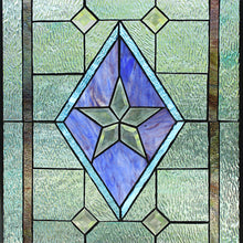 Load image into Gallery viewer, RADIANCE goods Star Stained Glass Window Panel 25&quot;x18.11&quot;
