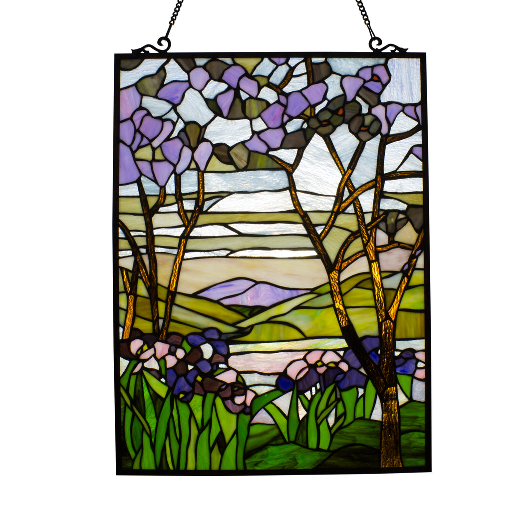 RADIANCE goods Floral Stained Glass Window Panel 25