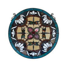 Load image into Gallery viewer, RADIANCE goods Dragonfly Stained Glass Window Panel 20&quot;x20&quot;
