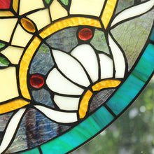 Load image into Gallery viewer, RADIANCE goods Dragonfly Stained Glass Window Panel 20&quot;x20&quot;
