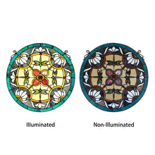 Load image into Gallery viewer, RADIANCE goods Dragonfly Stained Glass Window Panel 20&quot;x20&quot;
