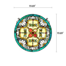 Load image into Gallery viewer, RADIANCE goods Dragonfly Stained Glass Window Panel 20&quot;x20&quot;

