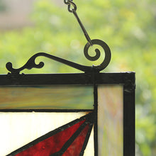 Load image into Gallery viewer, RADIANCE goods Geometric Stained Glass Window Panel 25&quot;x17.72&quot;
