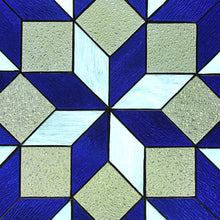 Load image into Gallery viewer, RADIANCE goods Geometric Stained Glass Window Panel 25&quot;x25&quot;
