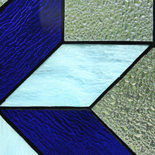 Load image into Gallery viewer, RADIANCE goods Geometric Stained Glass Window Panel 25&quot;x25&quot;
