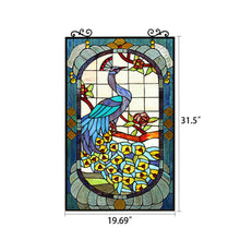 Load image into Gallery viewer, RADIANCE goods Animal Stained Glass Window Panel 33&quot;x19.88&quot;
