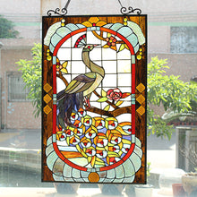 Load image into Gallery viewer, RADIANCE goods Animal Stained Glass Window Panel 33&quot;x19.88&quot;
