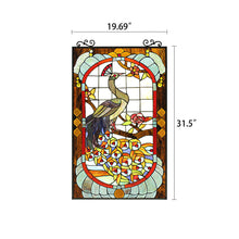 Load image into Gallery viewer, RADIANCE goods Animal Stained Glass Window Panel 33&quot;x19.88&quot;
