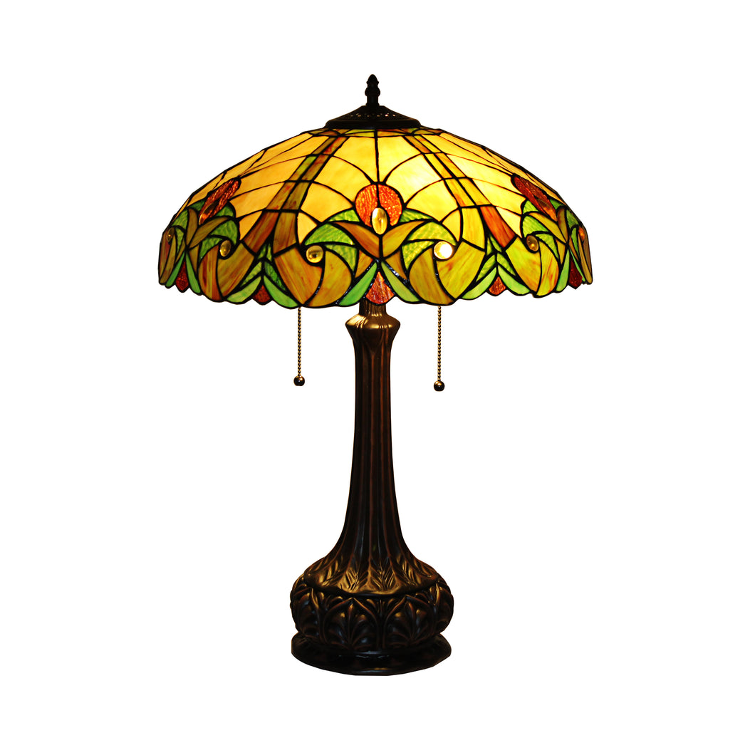 RADIANCE goods Tiffany-Style 2 Light Victorian Table Lamp 25