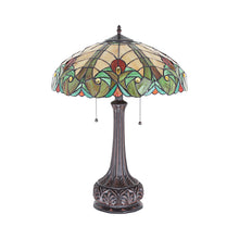 Load image into Gallery viewer, RADIANCE goods Tiffany-Style 2 Light Victorian Table Lamp 25&quot; Width
