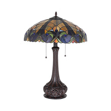 Load image into Gallery viewer, RADIANCE goods Tiffany-Style 2 Light Victorian Table Lamp 25&quot; Width
