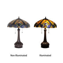 Load image into Gallery viewer, RADIANCE goods Tiffany-Style 2 Light Victorian Table Lamp 25&quot; Width
