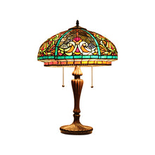 Load image into Gallery viewer, RADIANCE goods Tiffany-Style 2 Light Victorian Table Lamp 17&quot; Width
