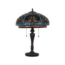 Load image into Gallery viewer, RADIANCE goods Tiffany-Style 2 Light Victorian Table Lamp 17&quot; Width
