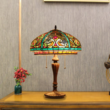 Load image into Gallery viewer, RADIANCE goods Tiffany-Style 2 Light Victorian Table Lamp 17&quot; Width
